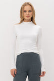 Double Layer Mock Neck Top