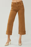 HIGH RISE WIDE LEG WITH CUFFED HEM