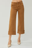 Cuffed Wide Leg Jeans