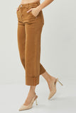 Cuffed Wide Leg Jeans