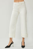 Cuffed Wide Leg Jeans