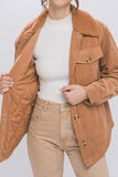 Corduroy Jacket With Sherpa Collar