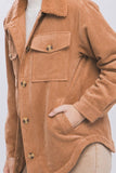 Corduroy Jacket With Sherpa Collar