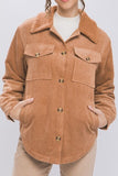 Corduroy Jacket With Sherpa Collar