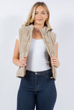 Khaki Quilted Puffer Vest