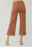 Cuffed Wide Leg Jeans