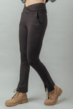 Black Flared Crossover Waist Leggings