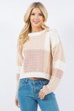 Soft Colorblock Sweater in Mocha