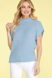 Dropped Shoulder Mock Neck Top