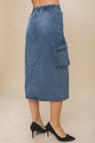 Denim Cargo Skirt