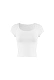 Round Neck Cap Sleeve Tee