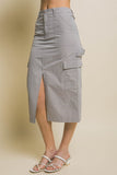 Front Slit Cargo Skirt