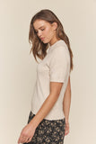 Soft Touch Short Sleeve Sweater in Oatmeal