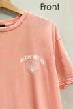 Out of Office Burnout Graphic Tee in Peach