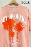 Out of Office Burnout Graphic Tee in Peach
