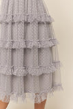 Grey Tiered Ruffle Dress