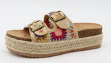 Open Toe Espadrille Wedge