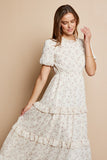 Tiered Printed Chiffon Dress