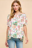Ruffled Floral Top