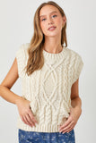 Cable Knit Sweater Vest