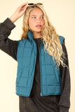 Solid Padded Puffer Vest