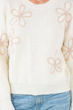 Flower Patterned Sweater