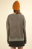 Oversized Soft Textured Sweatshirt