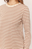 Striped Long Sleeve Knit Top