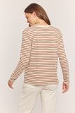 Striped Long Sleeve Knit Top