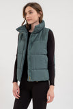 Solid Zip Up Puffer Vest