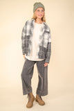 Mixed Plaid Oversized Shacket