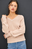 Ribbed V-Neck Sweater