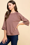 Basic Solid French Terry Top