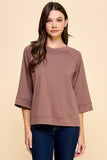 Basic Solid French Terry Top