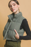 Cropped Puffer Vest