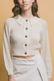 Cropped Collared Sweater