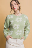 Floral Crew Neck Sweater