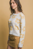 Floral Crew Neck Sweater