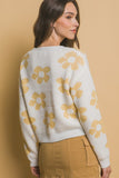 Floral Crew Neck Sweater