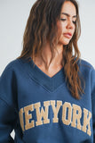 New York V-Neck Sweatshirt