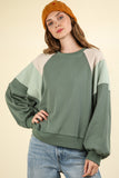 Comfy Color Block Sweatshirt