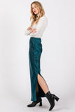 Solid Satin Bias Maxi Skirt