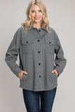 Brushed Mini Check Oversized Shacket