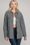 Brushed Mini Check Oversized Shacket