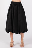 Bubble Hem Midi Skirt