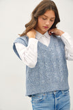 Chunky Cable Knit Sweater Vest