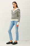 Striped Cable Knit Sweater