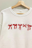 Embroidered Mini Bow Sweatshirt