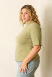 Curvy Textured Dot Top