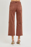 High Rise Cropped Barrel Leg Jeans